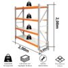 Mini Porta Pallet 200x60x200cm - 200Kgs